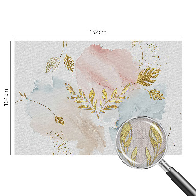 3D wall mural with a botanical motif
