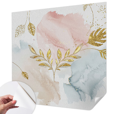 3D wall mural with a botanical motif