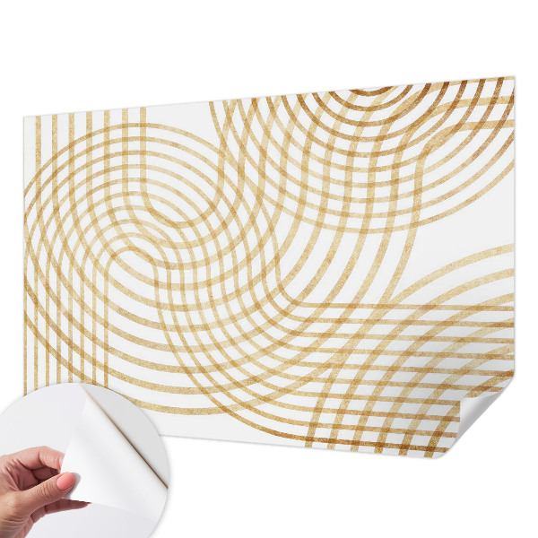 3D photo wallpaper mural with a geometric weave pattern