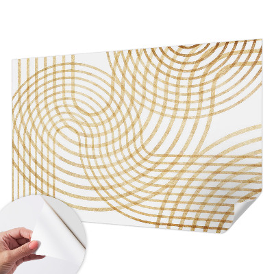 3D photo wallpaper mural with a geometric weave pattern