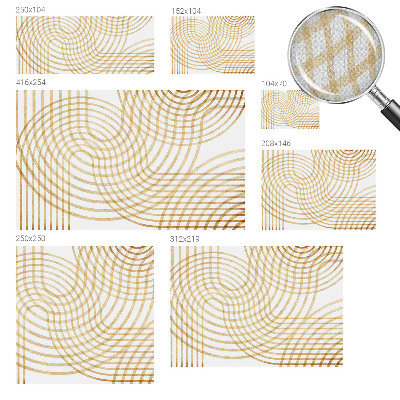 3D photo wallpaper mural with a geometric weave pattern