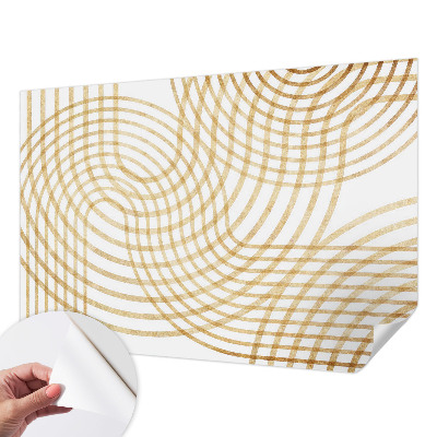 3D photo wallpaper mural with a geometric weave pattern