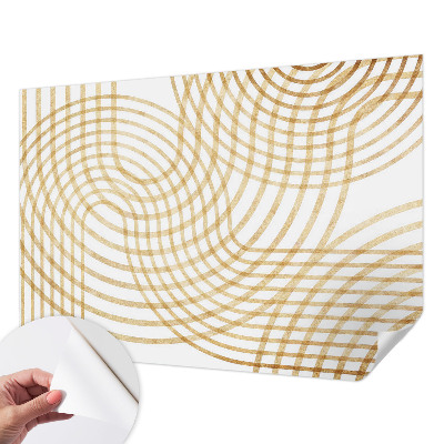 3D photo wallpaper mural with a geometric weave pattern