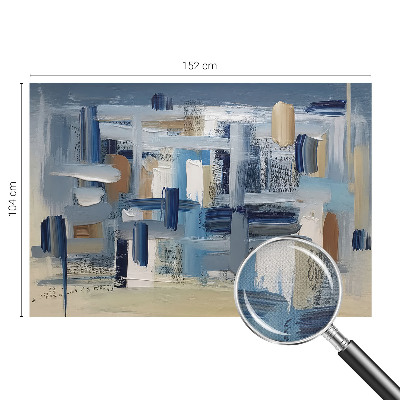 Children's wall mural with abstract brushstroke design