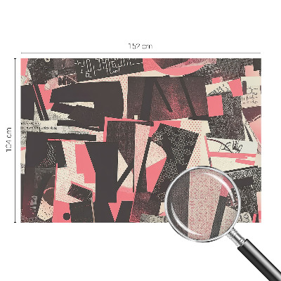 Peel and stick wall mural with a geometric collage design