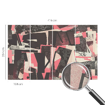 Peel and stick wall mural Geometric collage