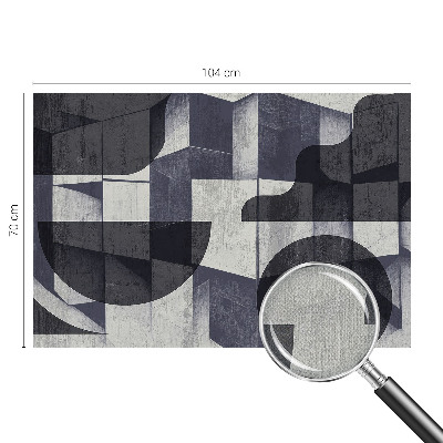 Stick-on wall mural with a geometric symmetry design