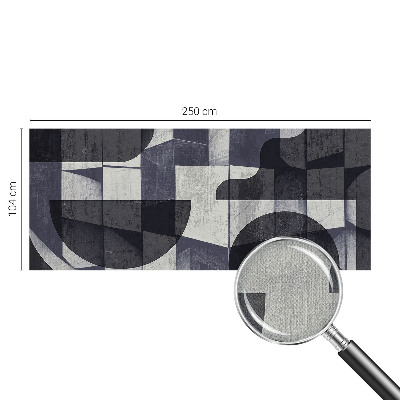 Stick-on wall mural with a geometric symmetry design