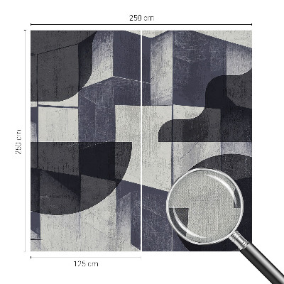 Stick-on wall mural with a geometric symmetry design