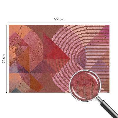 Removable wall mural wallpaper with abstract forms