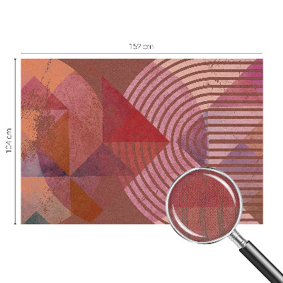 Removable wall mural wallpaper with abstract forms