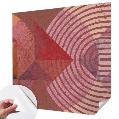 Removable wall mural wallpaper with abstract forms