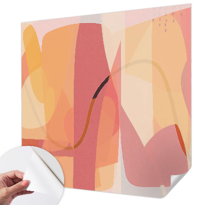 Baby room wall mural with a colorful abstract design
