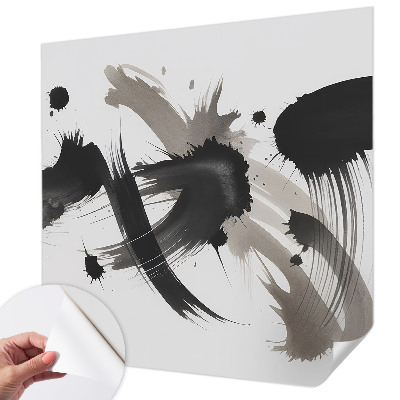 Peel and stick wall mural for living room with an abstract expression design