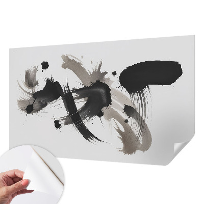 Peel and stick wall mural for living room with an abstract expression design
