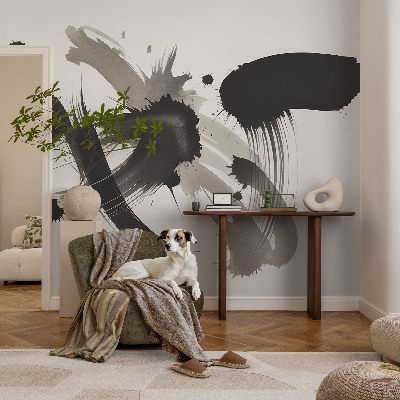 Peel and stick wall mural for living room with an abstract expression design