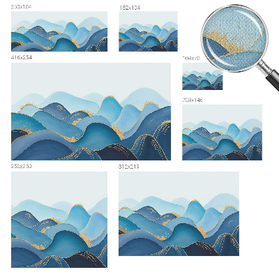 Peel and stick wall mural for bedroom with a rolling landscape design