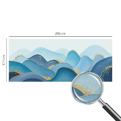 Peel and stick wall mural for bedroom with a rolling landscape design