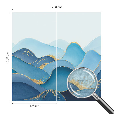 Peel and stick wall mural for bedroom with a rolling landscape design