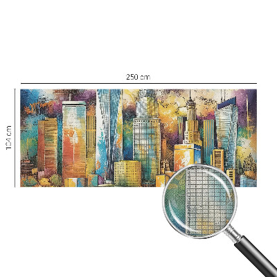 3D wall mural City panorama