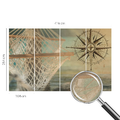 3D photo wallpaper mural with a sea relaxation scene