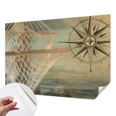 3D photo wallpaper mural with a sea relaxation scene