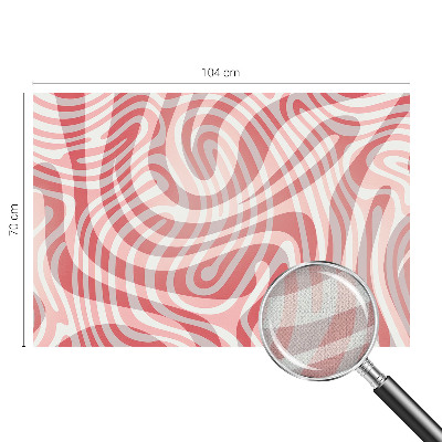 Peel and stick wall mural for kids' room with a wavy line pattern