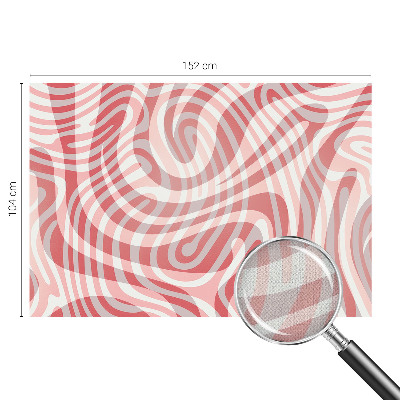 Peel and stick wall mural for kids' room with a wavy line pattern