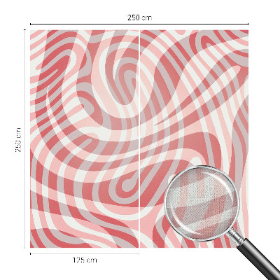 Peel and stick wall mural for kids' room with a wavy line pattern