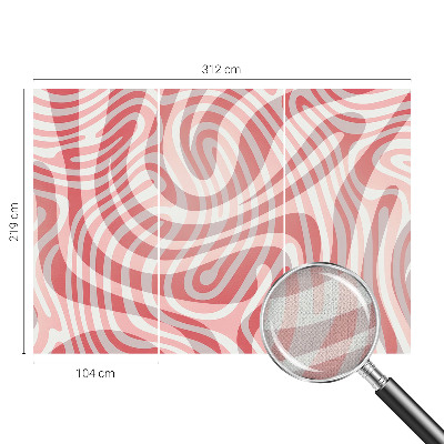 Peel and stick wall mural for kids' room with a wavy line pattern