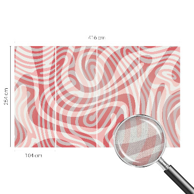 Peel and stick wall mural for kids' room with a wavy line pattern