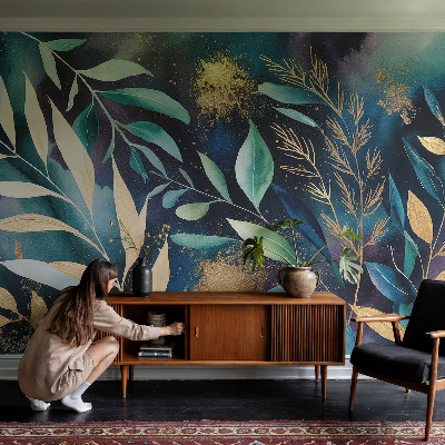 Children's wall mural Botanical leaves