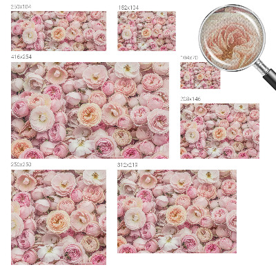 Peel and stick wallpaper mural featuring a pattern of beautiful flowers