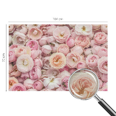 Peel and stick wallpaper mural featuring a pattern of beautiful flowers