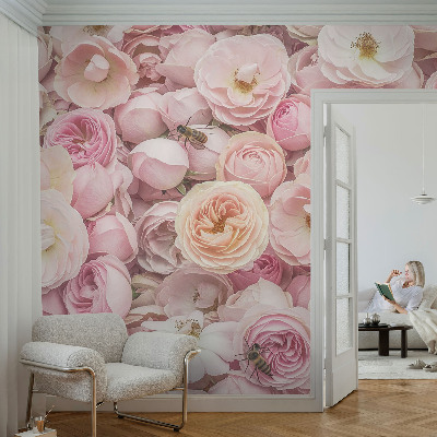 Peel and stick wallpaper mural Beautiful flowers
