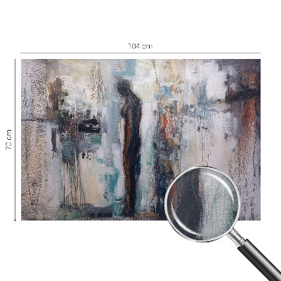 Removable wall mural featuring a mysterious figure