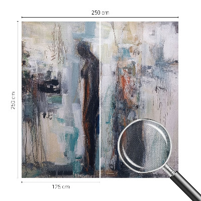 Removable wall mural featuring a mysterious figure