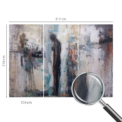 Removable wall mural featuring a mysterious figure