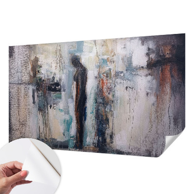 Removable wall mural featuring a mysterious figure