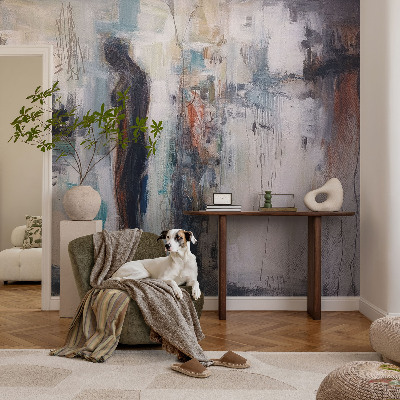 Removable wall mural featuring a mysterious figure