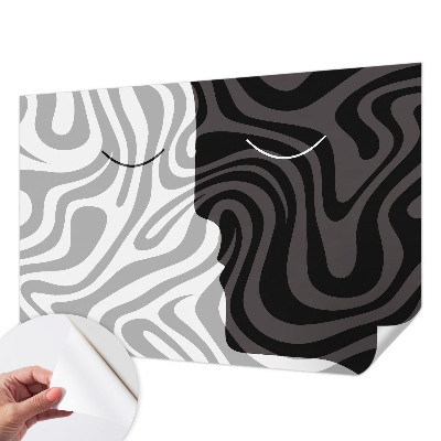 Stick-on wall mural Abstract faces