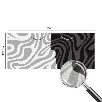 Stick-on wall mural with an abstract faces design