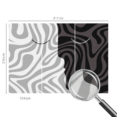 Stick-on wall mural Abstract faces