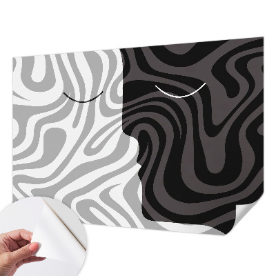 Stick-on wall mural Abstract faces