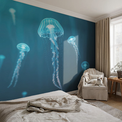 Removable wall mural wallpaper featuring a maritime elegant design