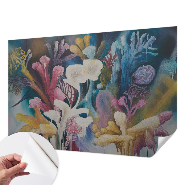 Peel and stick wall mural for kids' room Floral explosion