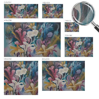 Peel and stick wall mural for kids' room with a floral explosion design
