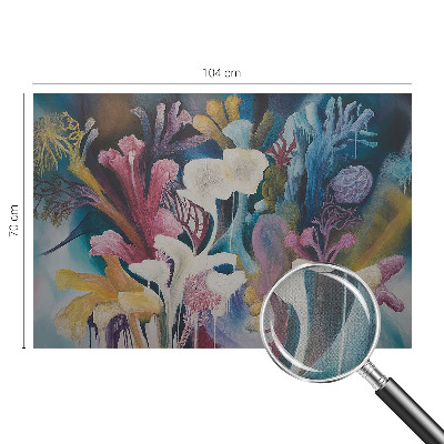 Peel and stick wall mural for kids' room with a floral explosion design