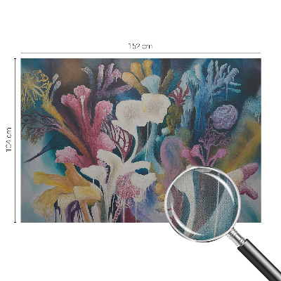Peel and stick wall mural for kids' room with a floral explosion design