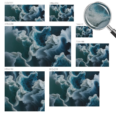 Peel and stick wall mural for bedroom with a sea waves design